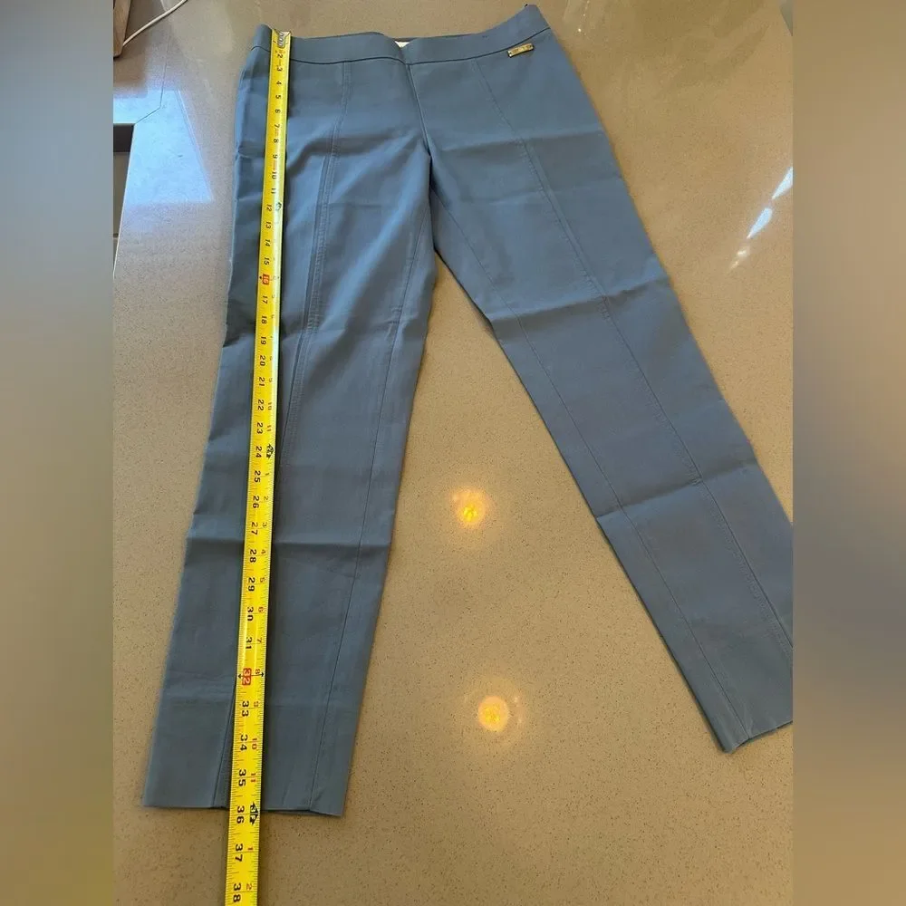 Tory Burch Women's Blue Slit Hem Cotton Blend Pants size 4